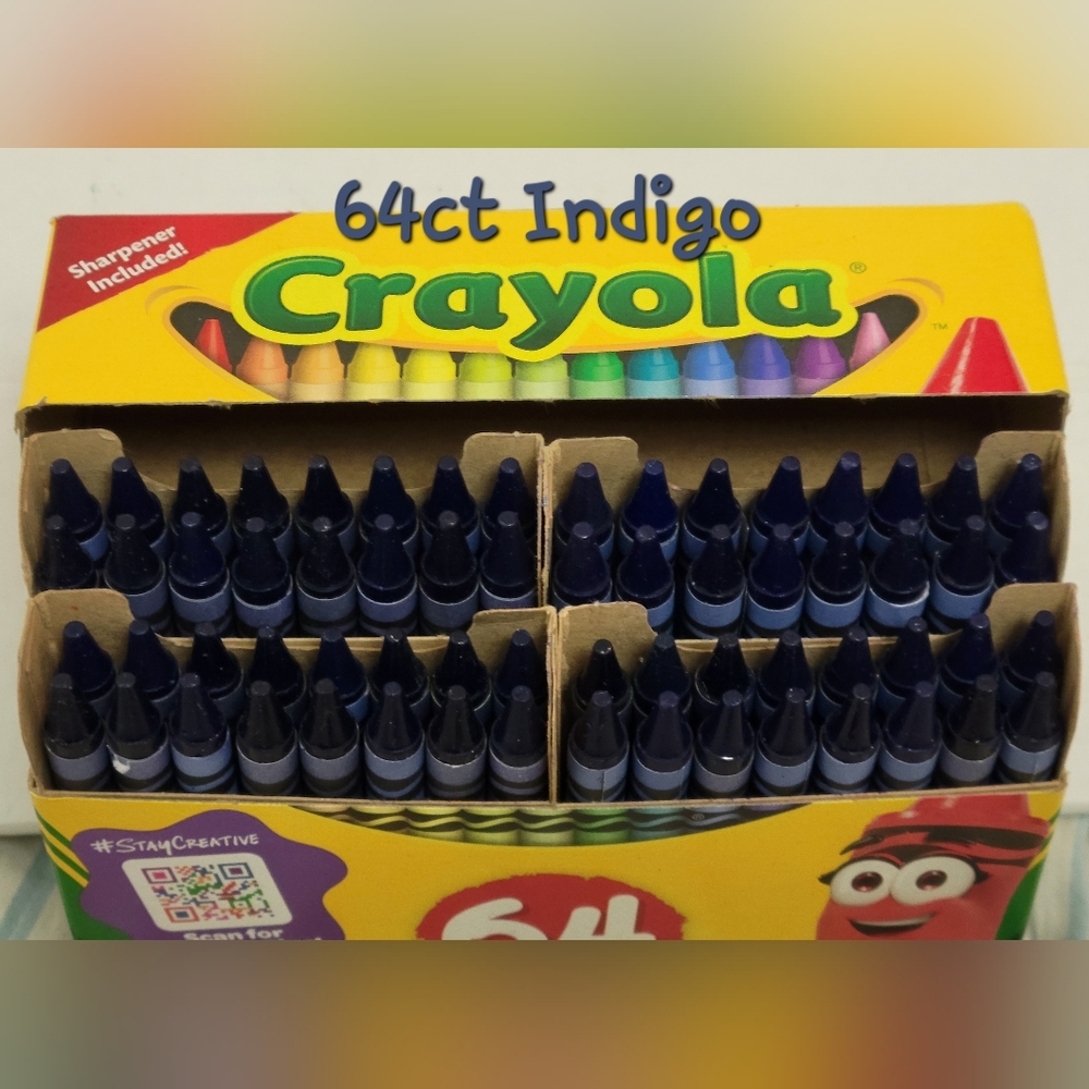 (64)Crayola Crayons (Indigo) Single Color Bulk Lot